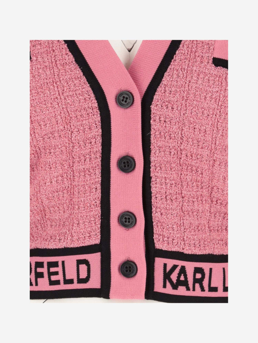 Multicolor Logo V Neck Cardigan 3