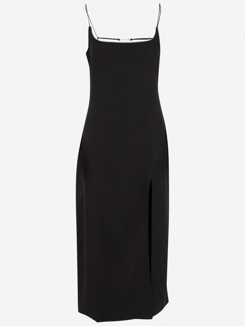 Black Logo Plaque Detail Dress 1