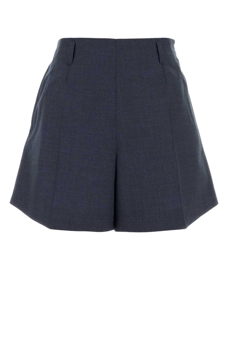 Navy blue wool shorts  1
