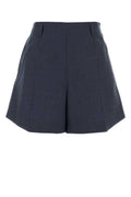 Navy blue wool shorts  1