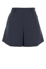 Navy blue wool shorts  1