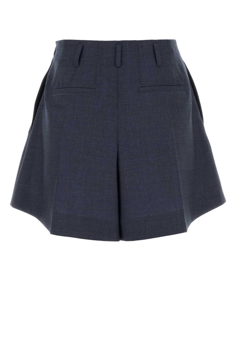 Navy blue wool shorts  2