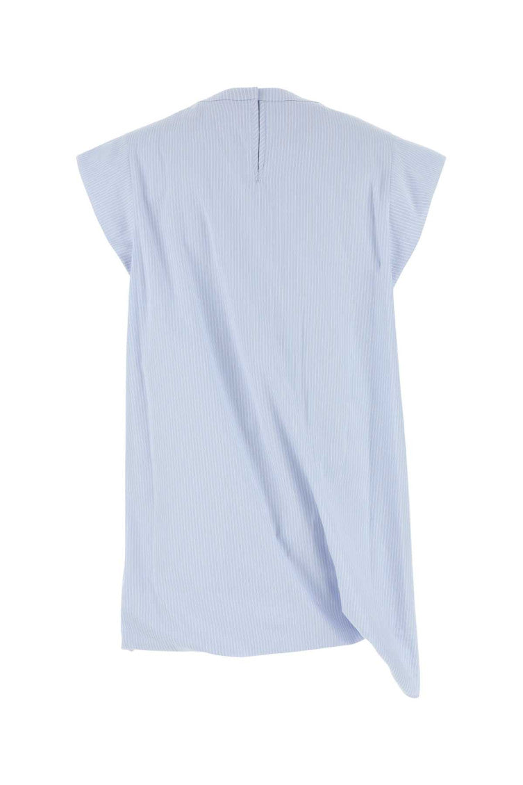Light Blue Embroidered Poplin Top 2