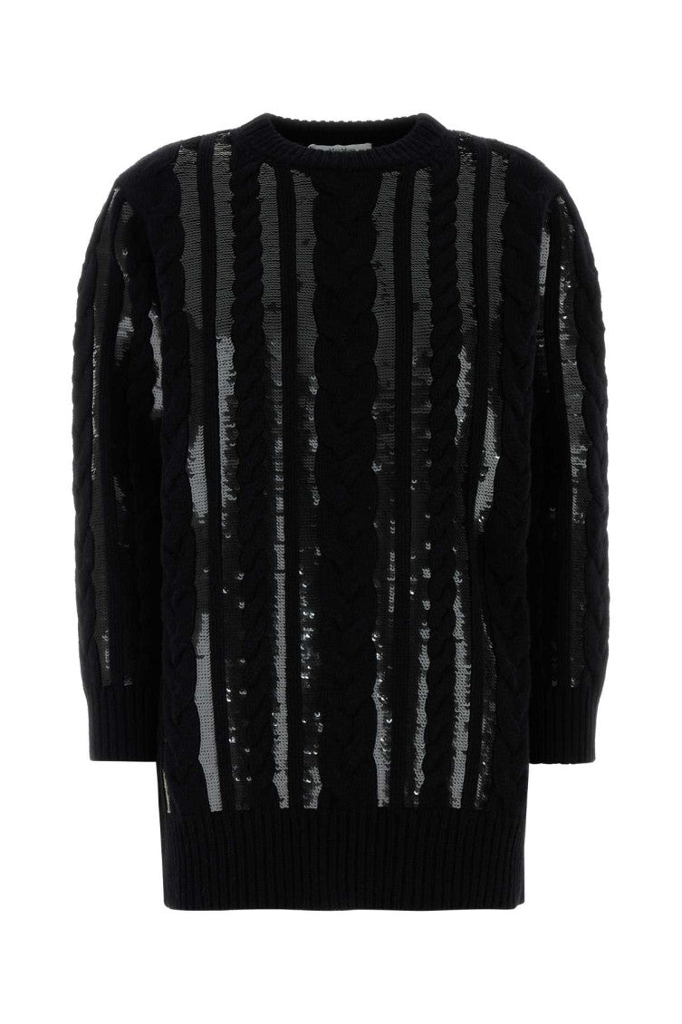 Black wool blend Mambo sweater dress 1
