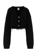 Black Frayed Cardigan 1