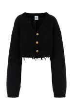 Black Frayed Cardigan 1