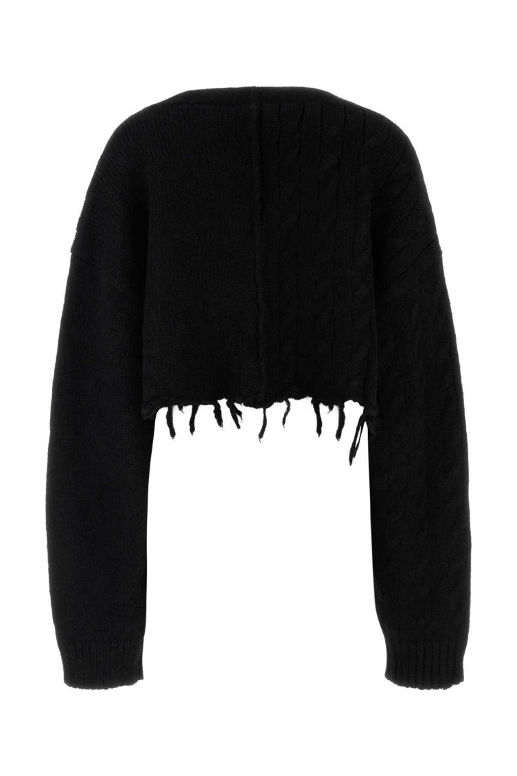 Black Frayed Cardigan 2