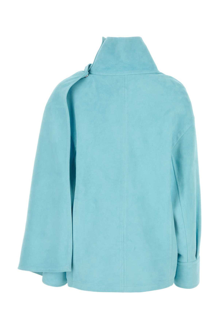 Light blue leather blouse 2