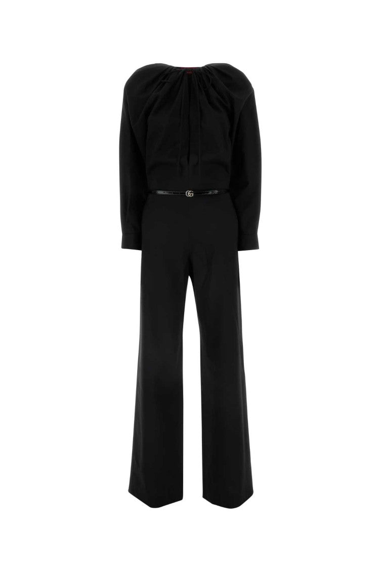Black Keyhole-neck Jumpsuit 1