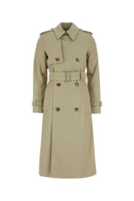 Beige Double-breasted Trench Coat 1
