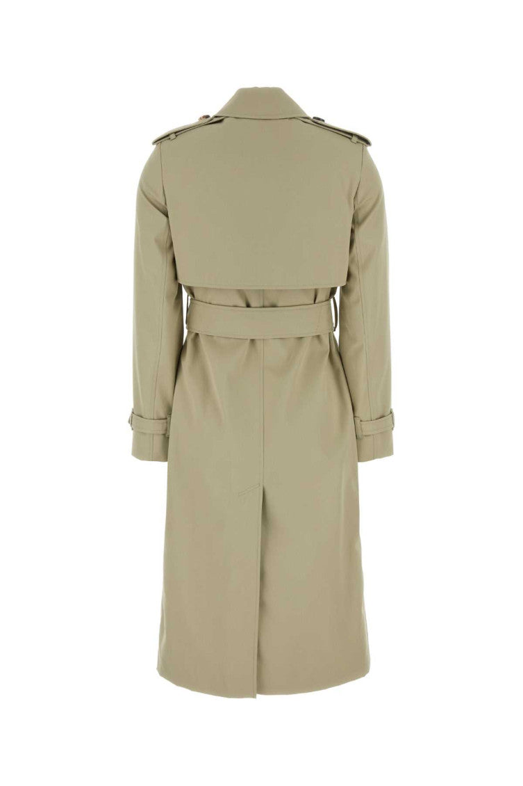 Beige Double-breasted Trench Coat 2