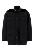 Black grosgrain oversize jacket 1