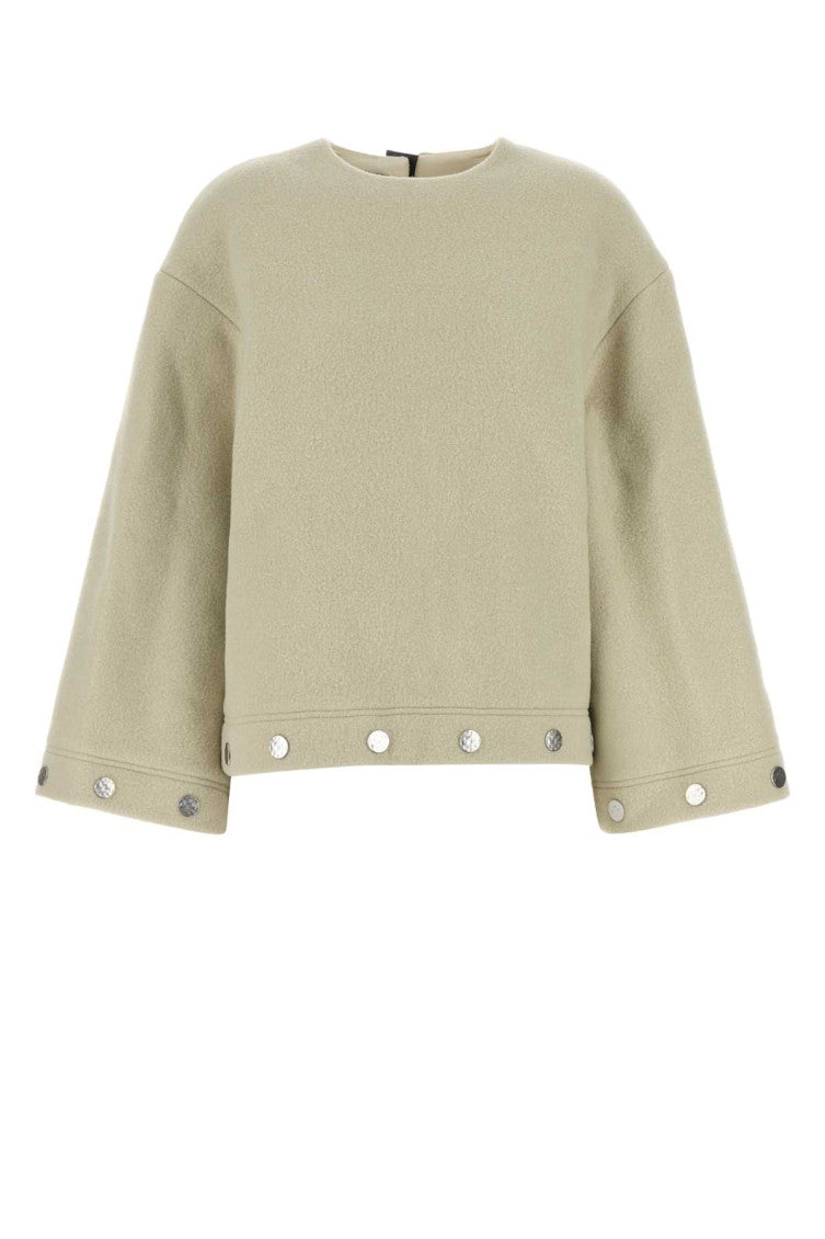 Beige Studded Bell-sleeves Top 1
