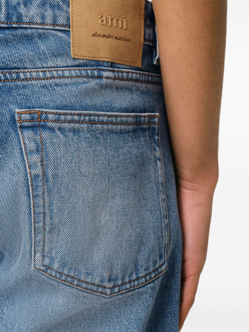 Blue Straight Leg Jeans 2