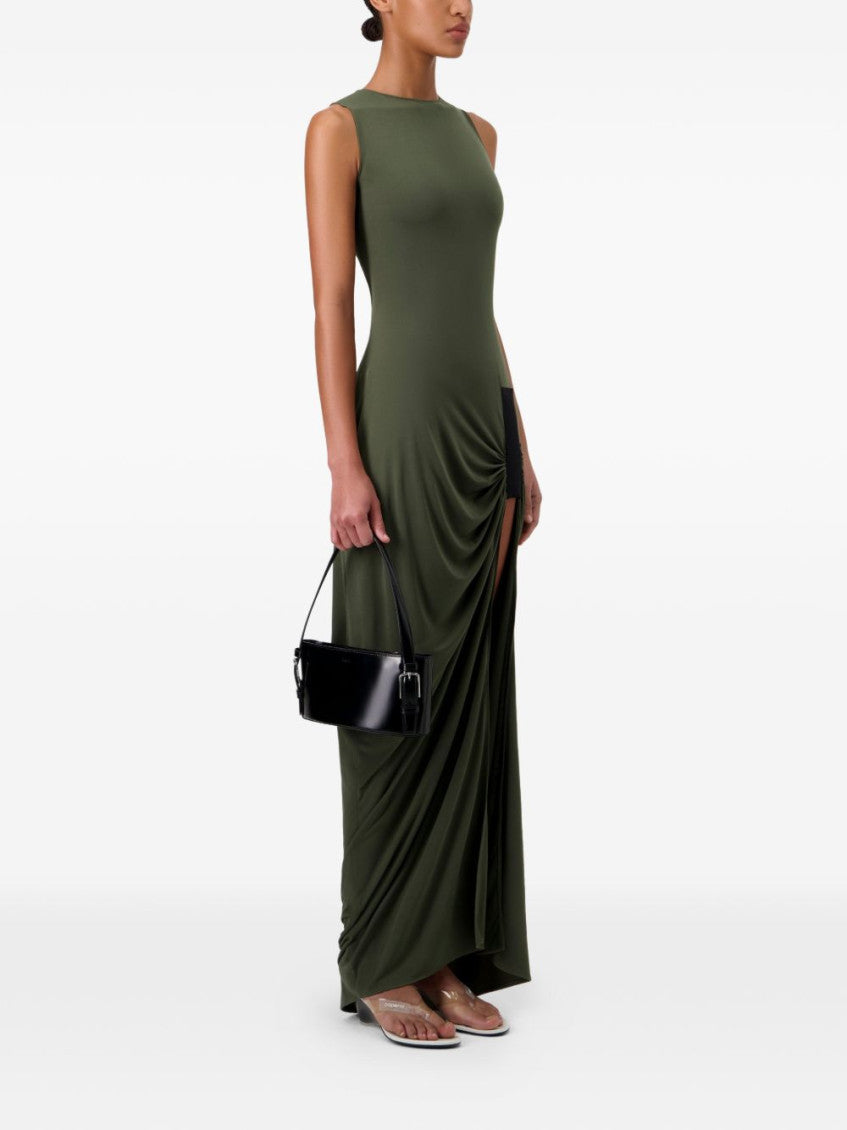 Green Taped Suspended Maxi Dress 4