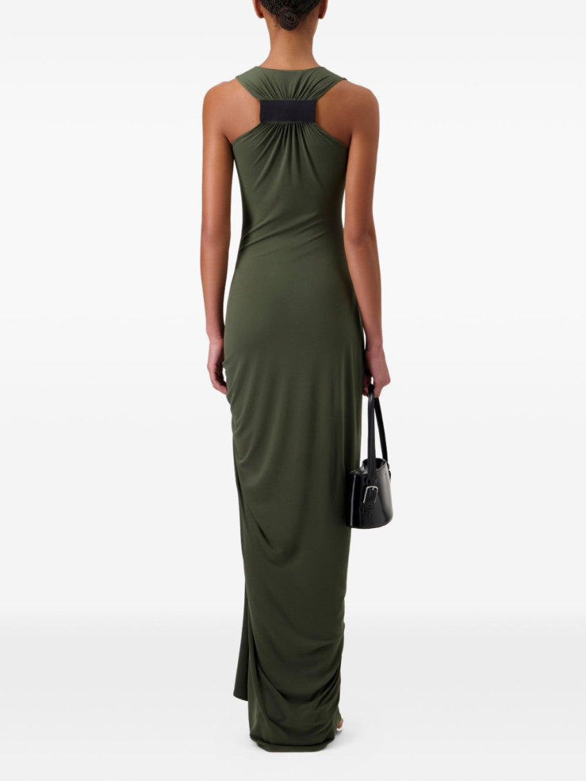 Green Taped Suspended Maxi Dress 5