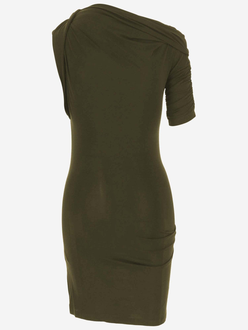 Green Draped Mini Dress 2