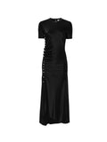 Black Pleated Short Dress 1