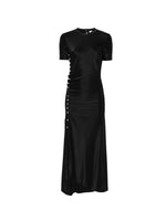 Black Pleated Short Dress 1