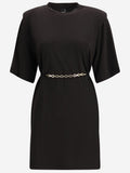 Black Padded Midi T-shirt Dress 1