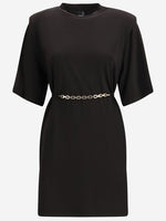 Black Padded Midi T-shirt Dress 1