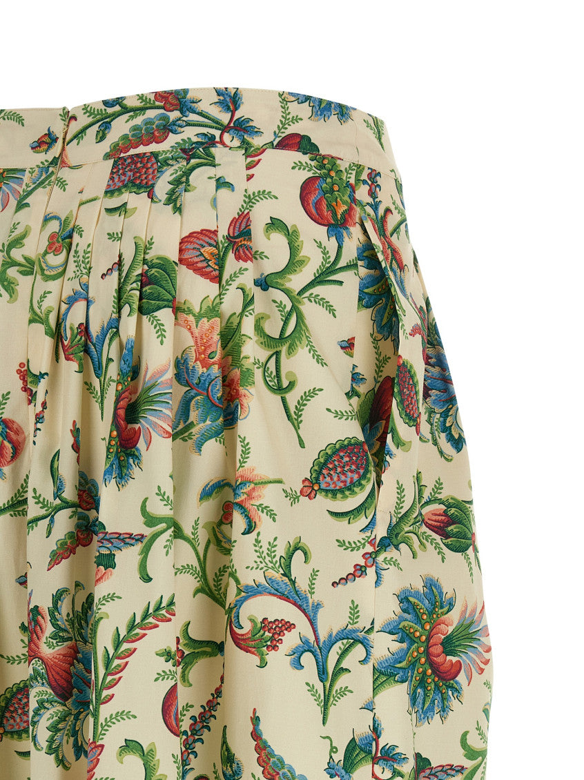 Multicolor Floral pattern skirt 4