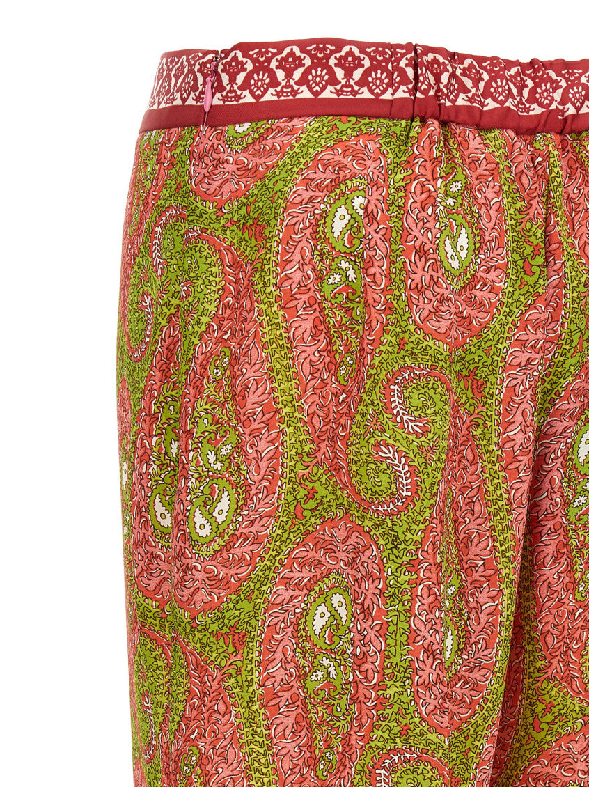 Multicolor 'Paisley foliage' pants 4