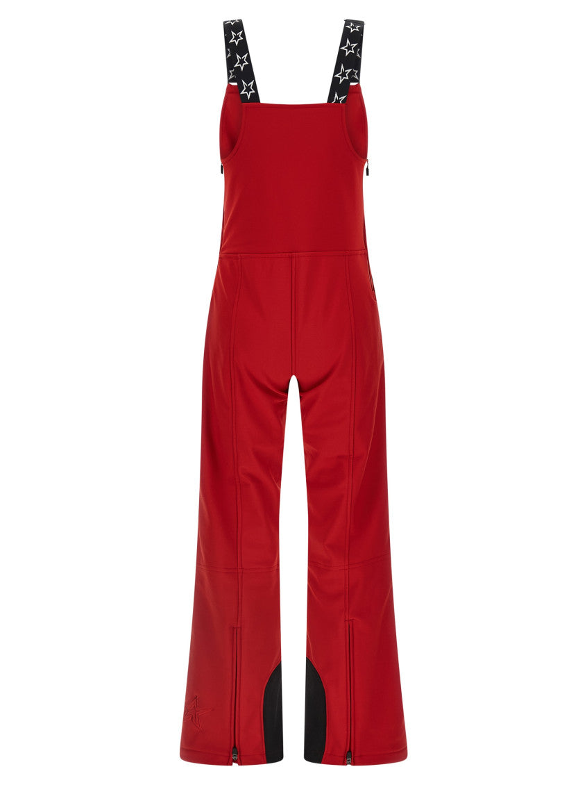 Red 'JG Bib' Ski Jumpsuit 2