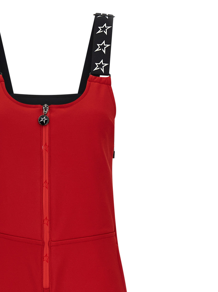 Red 'JG Bib' Ski Jumpsuit 3