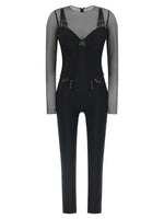 Black Jersey and tulle jumpsuit 1