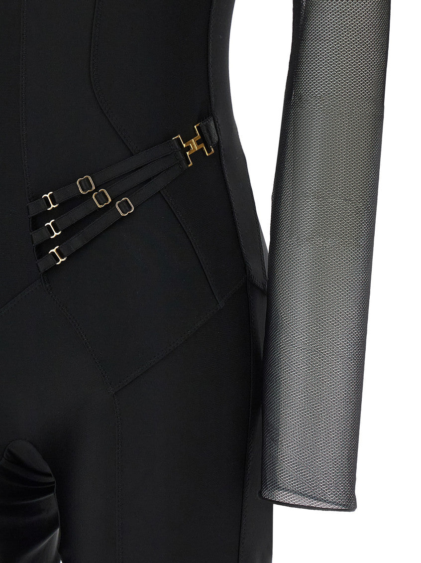 Black Jersey and tulle jumpsuit 4
