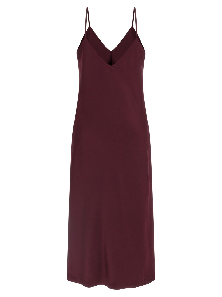 Maroon 'Bias Slip' midi dress 2