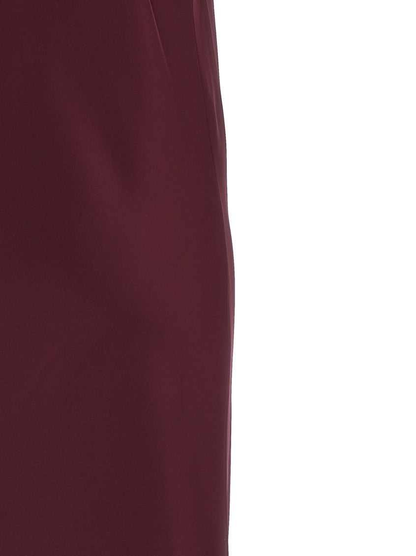Maroon 'Bias Slip' midi dress 4