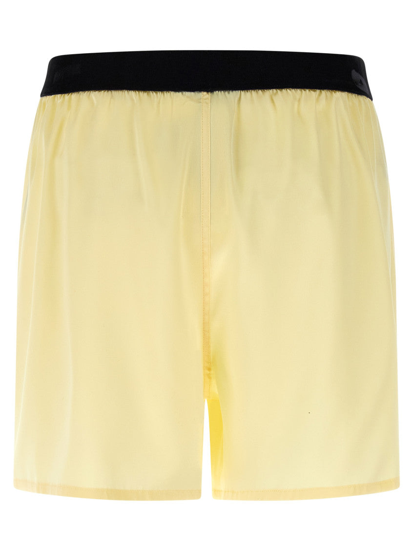 Yellow Silk shorts 2