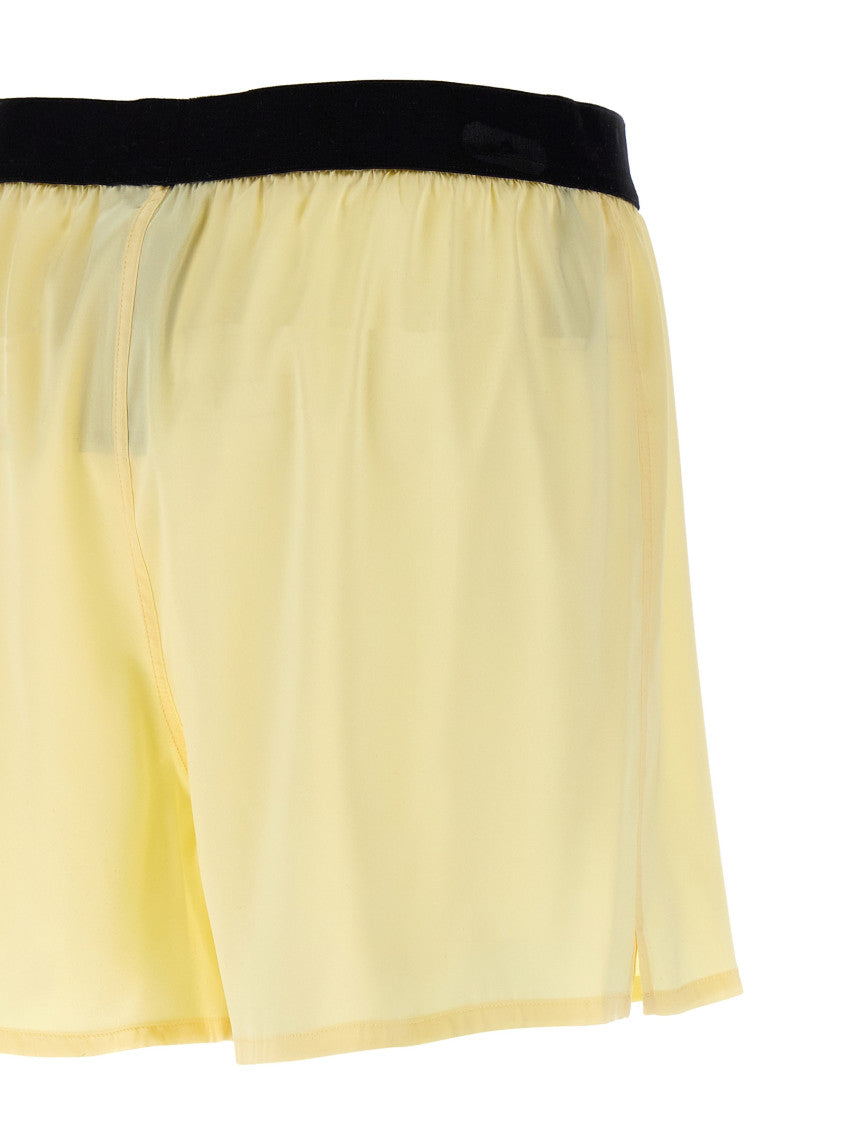 Yellow Silk shorts 4