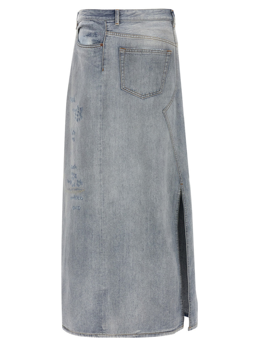 Light Blue Asymmetrical Skirt 2