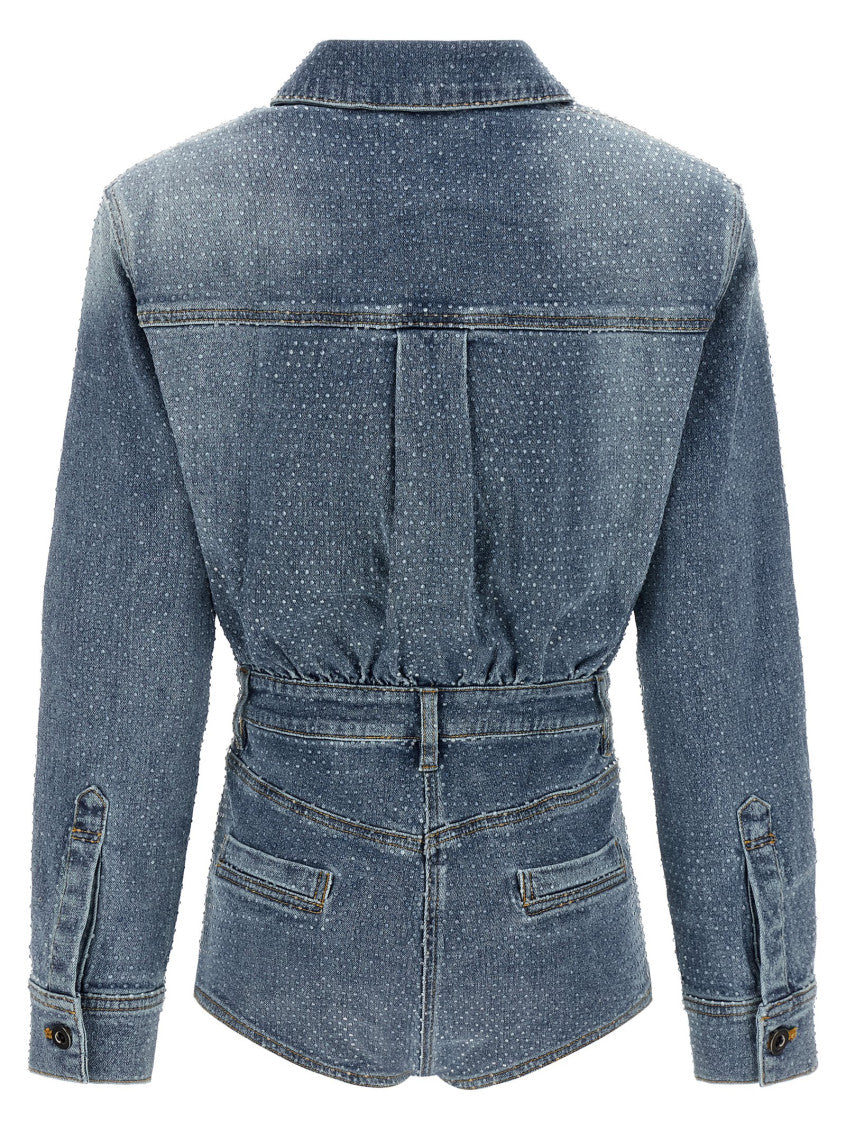 Blue 'Rhinestone Denim' jumpsuit 2