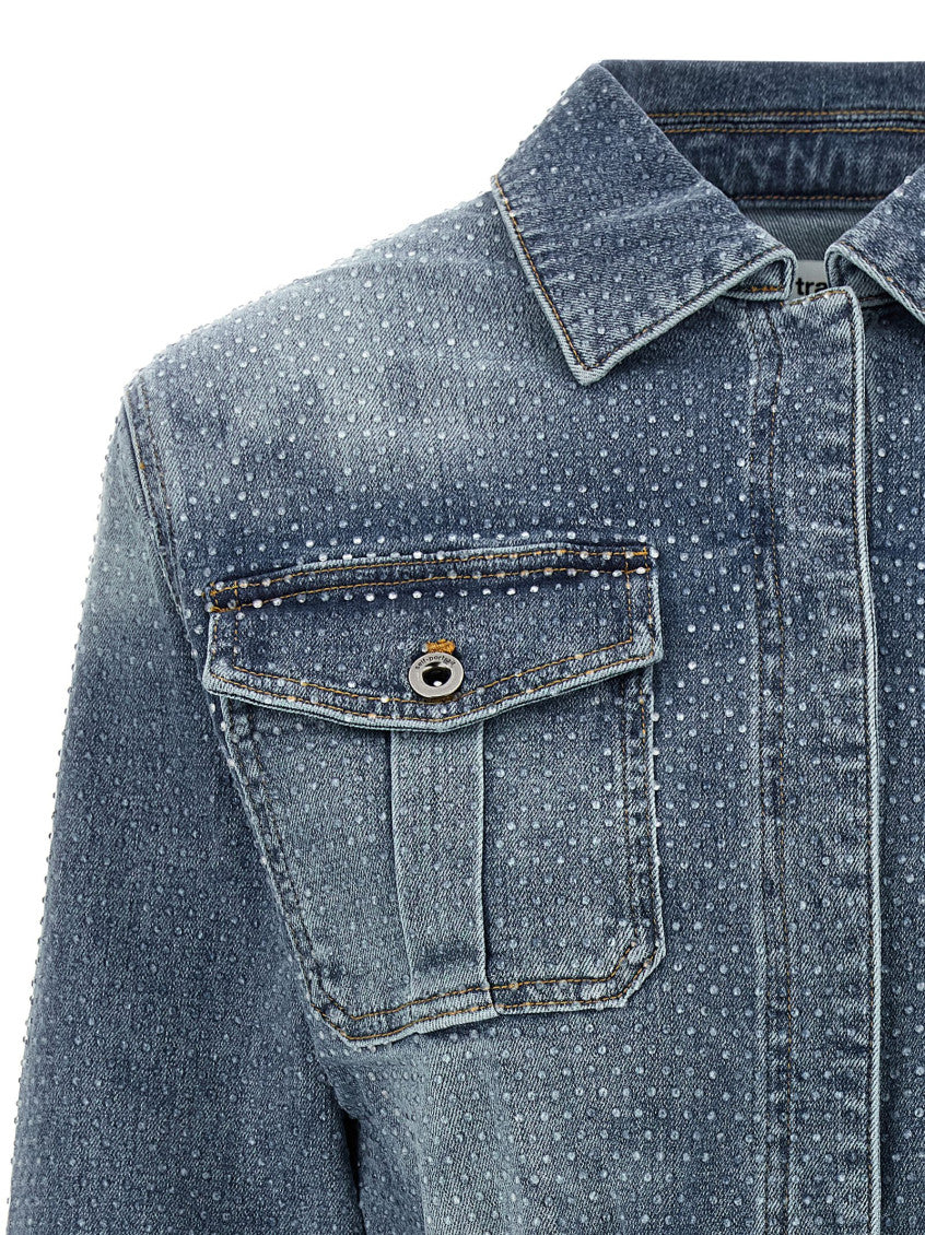 Blue 'Rhinestone Denim' jumpsuit 3