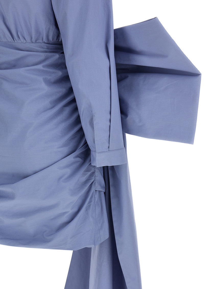 Light Blue 'Cotton Tie Side Mini' Dress 4