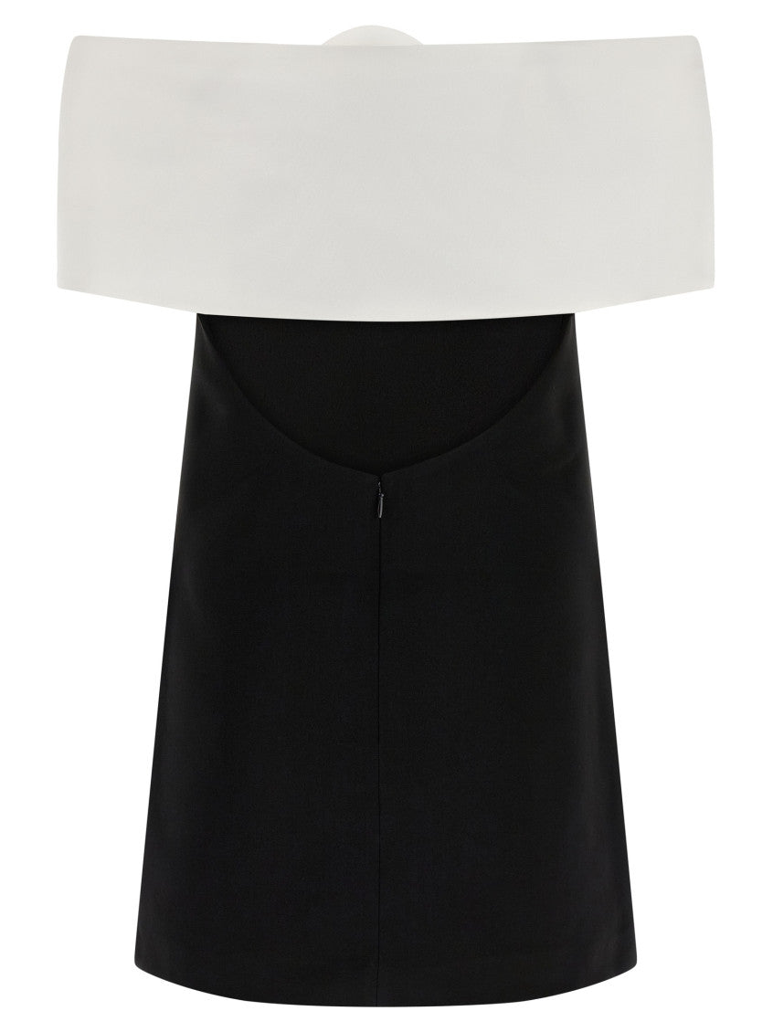 Black 'Crêpe Flower Mini' Dress 2