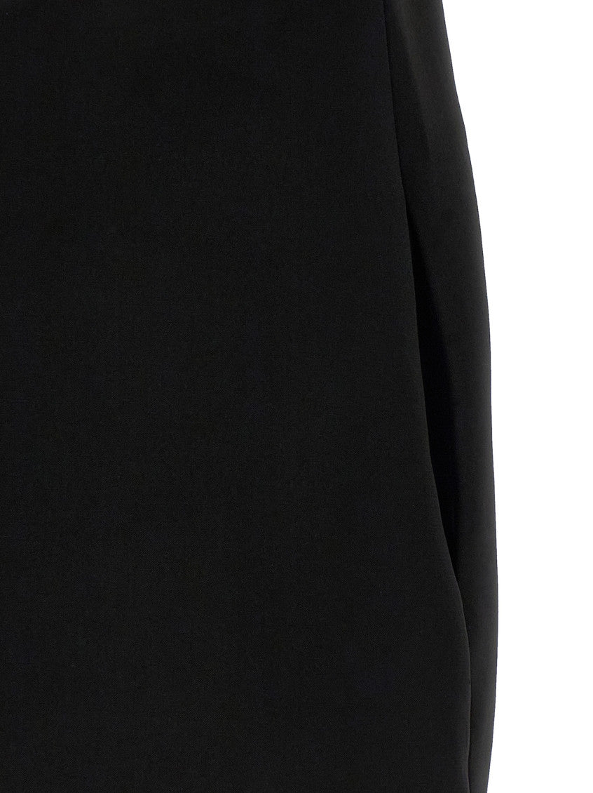 Black 'Crêpe Flower Mini' Dress 4