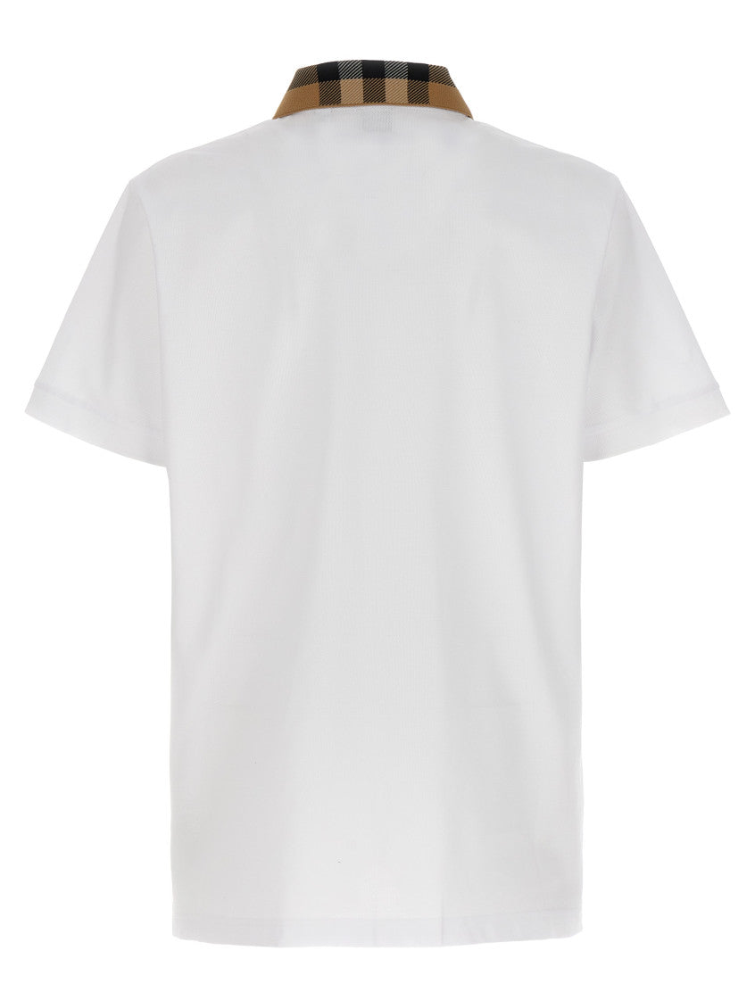 White Check Print Polo 2