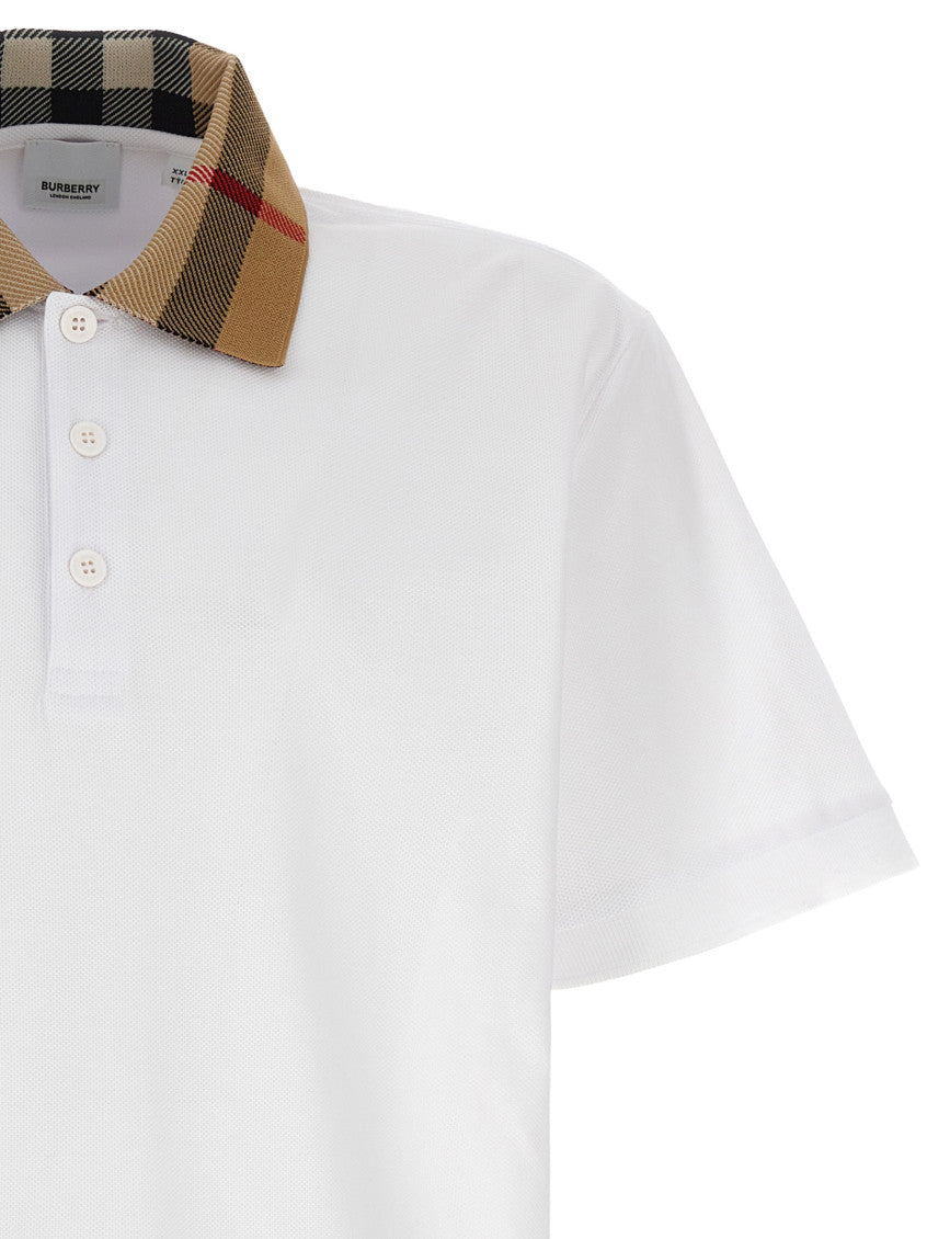 White Check Print Polo 3