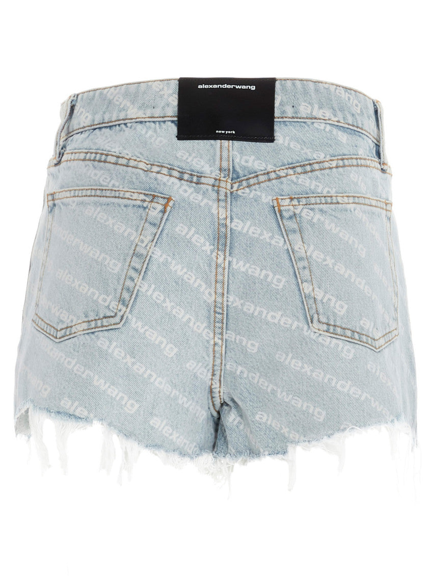 Light Blue High Waist Shorts 2