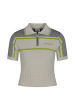 Grey Shirt Collar Zip Up Polo 1