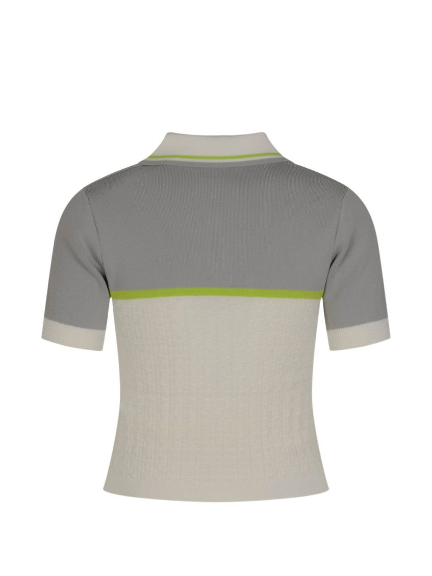 Grey Shirt Collar Zip Up Polo 3