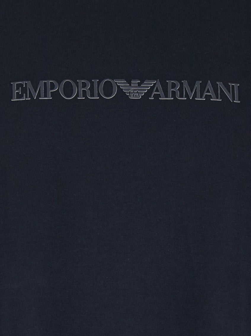 Blue Crew Neck Logo T-shirt 2
