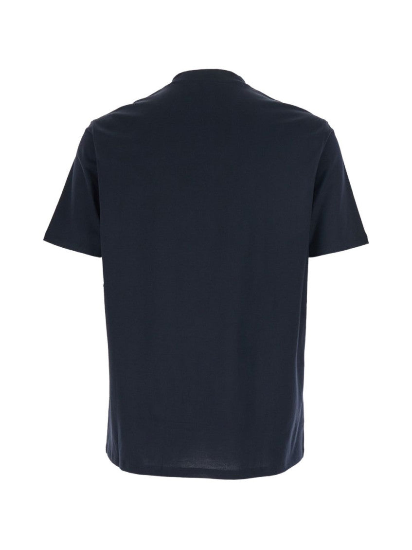 Blue Crew Neck Logo T-shirt 3