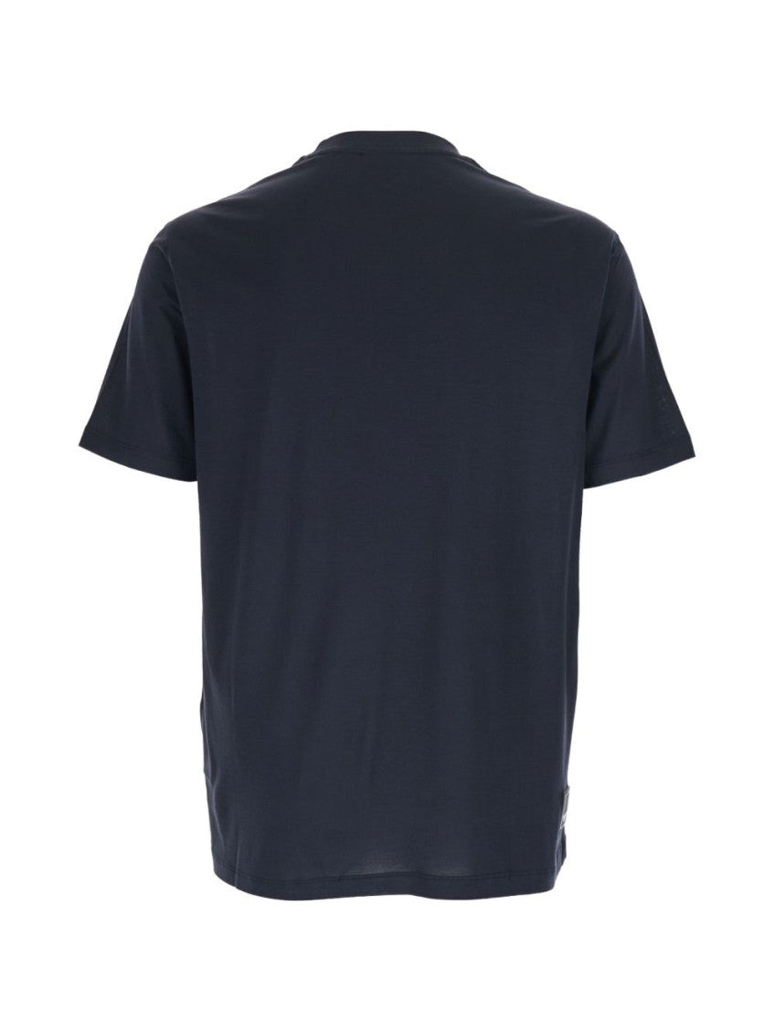 Blue Round Neck Logo T-shirt 3
