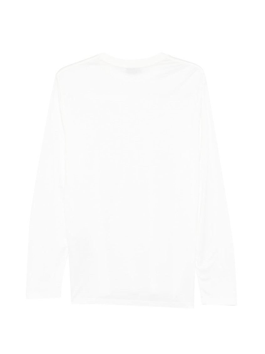 White Round Neck Logo T-shirt 2